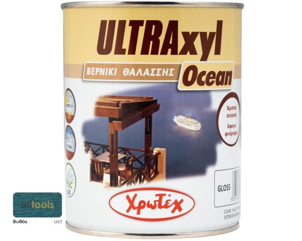 ULTRAXYL OCEAN Βερνίκι θαλάσσης Ξύλου gloss Βυθός U37 χρωτεχ 0,75lt