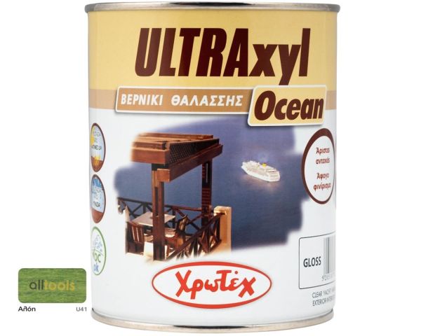 ULTRAXYL OCEAN Βερνίκι θαλάσσης Ξύλου gloss Αλόη U41 χρωτεχ 0,75lt